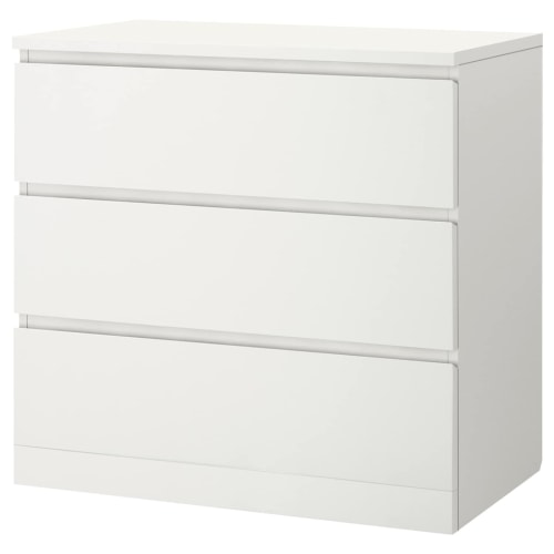 IKEA MALM Chest of 3 Drawers White Furniture Urban Sales